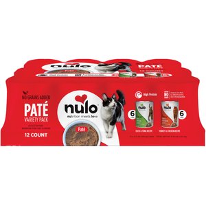 Nulo Grain-Free Variety Pack Pate Wet Canned Food for Cats & Kittens, 12.5-oz can, case of 12