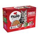 Nulo Chicken, Beef, Lamb & Duck with Organ Meats Variety Pack Real Shreds Wet Cat Food, 2.8-oz can, case of 12