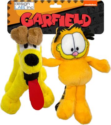GARFIELD Garfield & Odie Plush Cat Toy with Catnip, 2 count