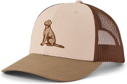 LIFE IS GOOD Adult Unisex Clean Sitting Dog Hat, Birch White / Mushroom Brown