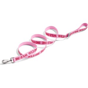 Wild One Air Woven Dog Leash, Bubblegum, 5.5-ft long, 1-in wide