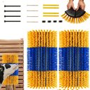 ONIZOOMI Livestock Weather-Resistant Barn Fence Mount Farm Animal Scratching Brush with 16 Screws, Medium, 2 count