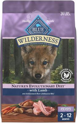 Blue Buffalo Wilderness 37-g Protein Lamb Meat Rich Natural Puppy Dry Dog Food, 24-lb bag