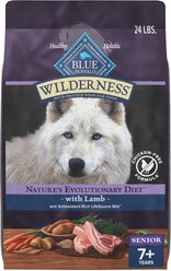 Blue Buffalo Wilderness 31-g Protein Lamb Meat Rich Natural Dry Senior Dog Food, 24-lb bag