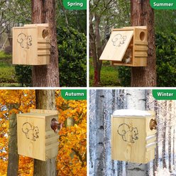 MALOROY Wood Outdoor Squirrel House with Exterior Porch, Large slide 2 of 8