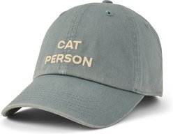 LIFE IS GOOD Adult Unisex Cat Person Stack Chill Cap, Slate Blue