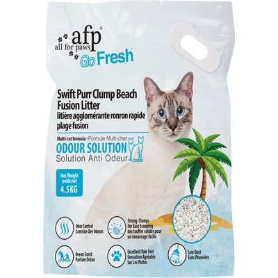 allforpaws allforpaws Go fresh-Swift Purr Clump Beach Fusion Scented Cat Litter, 4.5-kg