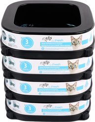 allforpaws Go Fresh-Clump Seal Replacement Standard Cat Litter Bag, Gray, 6.8 x 6.8 x 1.7-in, 4 count