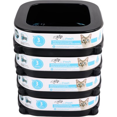 allforpaws allforpaws Go Fresh-Clump Seal Replacement Standard Cat Litter Bag, Gray, 6.8 x 6.8 x 1.7-in, 4 count