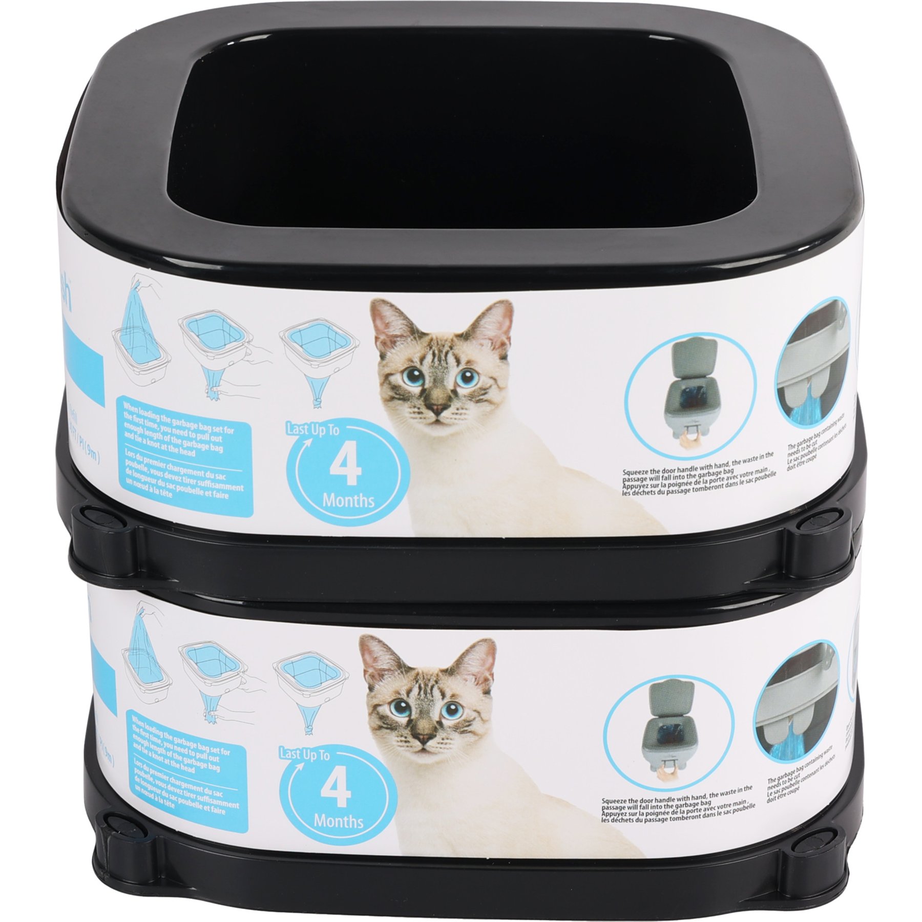 allforpaws Go Fresh-Clump Seal Replacement Jumbo Cat Litter Bag, Gray, 6.8 x 6.8 x 2.8-in, 2 count