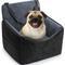 Show in main carousel: Invenho 5-in Elevated Dog & Cat Car Booster Seat with Reversible Cushion, Black/Gray, Medium slide 7 of 7