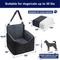 Show in main carousel: Invenho 5-in Elevated Dog & Cat Car Booster Seat with Reversible Cushion, Black/Gray, Medium slide 5 of 7