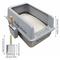 Show in main carousel: Wisfor High Sided Stainless Steel Cat Litter Box with Litter Mat & Scoop, 23.82 x 15.95 x 12.21-in slide 7 of 9