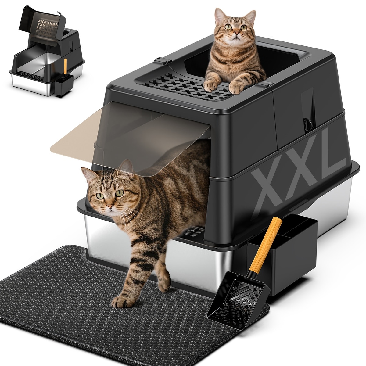 Out of Stock - MUTRELENX Modular Design Covered Cat Litter Box with Lid ...