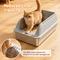 Show in main carousel: Mutrelenx Semi Enclosed High Sided Stainless Steel Cat Litter Box with Scoop, X-Large, 2 count, Light Grey slide 6 of 7