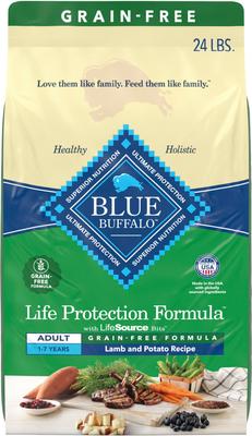 Blue Buffalo Life Protection Formula Natural Grain-Free Lamb & Potatoes Dry Dog Food, 24-lb bag