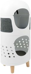 allforpaws 2 Storey All In One Castle Cat House, White/Gray, 36.6 x 18.5 x 13.8-in slide 2 of 3