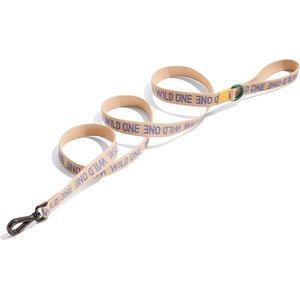 Wild One Air Woven Dog Leash, Retro Tan, 5.5-ft long, 1-in wide