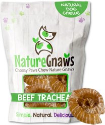 Nature Gnaws Beef Trachea Balls Dog Chew Treats, 5 count
