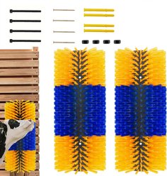 ONIZOOMI Livestock Farm Animal Scratching Brush, Medium, 2 count
