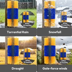 ONIZOOMI Livestock Weather-Resistant Barn Fence Mount Farm Animal Scratching Brush with 16 Screws, Medium, 2 count slide 2 of 9