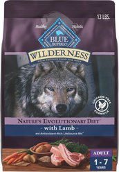 Blue Buffalo Wilderness 38-g Protein Lamb Meat Rich Natural Adult Dry Dog Food, 13-lb bag