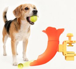 Shele Interactive Adjustable Ball Launcher Dog Toy, Orange