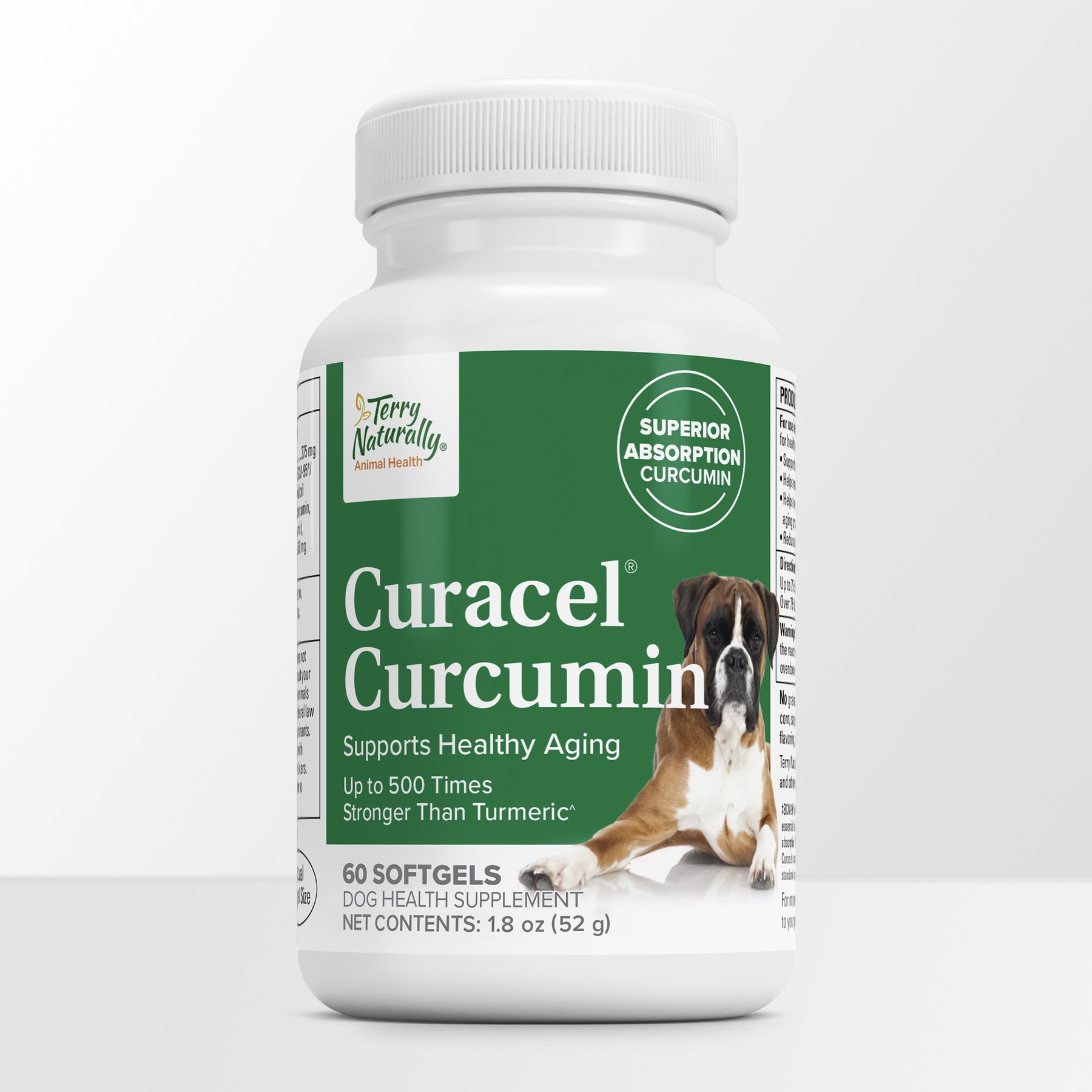 Terry Naturally Animal Health Curacel Curcumin Optimal Cellular Support Dog Supplement, 60 count