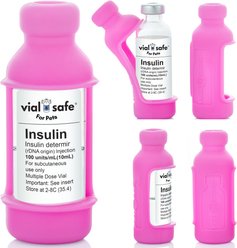 Insulin Vial Protector for Lantus, Pink, 2 Pack