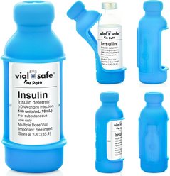 Vial Safe for Pets Insulin Vial Protector for Lantus, Light Blue, 2 Pack