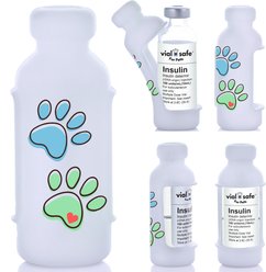 Insulin Vial Protector for Lantus 2 Pack, Cat/Dog Paw Prints