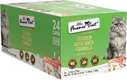 Fussie Cat Super Premium Chicken with Duck in Goat Milk Gravy Shredded Wet Cat Food, 2.47-oz can, case of 24