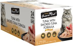 Fussie Cat Premium Tuna with Smoked Tuna Formula in Aspic Grain-Free Canned Cat Food, 2.82-oz, case of 24