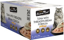 Fussie Cat Premium Tuna Threadfin Bream Formula in Aspic Wet Cat Food, 2.82-oz, case of 24