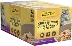 Fussie Cat Gold Chicken & Duck Formula in Gravy Grain-Free Wet Cat Food, 2.82-oz, case of 24