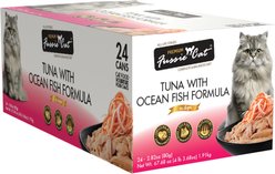 Fussie Cat Premium Tuna & Ocean Fish Formula in Aspic Grain-Free Wet Cat Food, 2.82-oz, case of 24