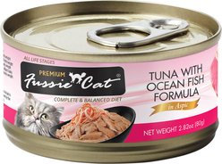 Fussie Cat Premium Tuna & Ocean Fish Formula in Aspic Grain-Free Wet Cat Food, 2.82-oz, case of 24 slide 2 of 7