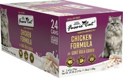 Fussie Cat Super Premium Chicken in Goat Milk Gravy Shredded Wet Cat Food, 2.47-oz can, case of 24 slide 1 of 8
