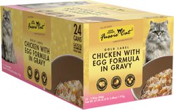 Fussie Cat Super Premium Chicken with Egg Formula in Gravy Grain-Free Canned Cat Food, 2.82-oz, case of 24