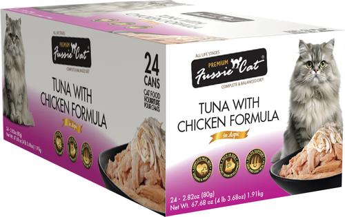 Fussie Cat Premium Tuna & Chicken Formula in Aspic Grain-Free Wet Cat Food