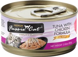 Fussie Cat Premium Tuna & Chicken Formula in Aspic Grain-Free Wet Cat Food, 2.82-oz, case of 24 slide 2 of 5
