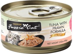 Fussie Cat Premium Tuna with Prawns Formula in Aspic Grain-Free Canned Cat Food, 2.82-oz, case of 24 slide 2 of 7