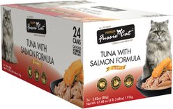 Fussie Cat Premium Tuna with Salmon Formula in Aspic Grain-Free Canned Cat Food, 2.82-oz, case of 24