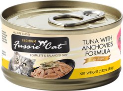 Fussie Cat Premium Tuna & Anchovies in Aspic Grain-Free Wet Cat Food, 2.82-oz, case of 24 slide 2 of 7