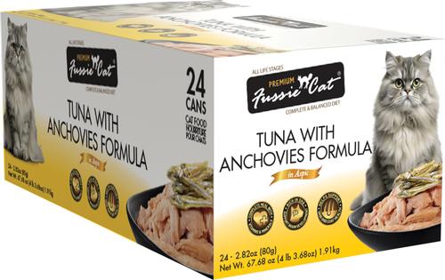 Fussie Cat Premium Tuna & Anchovies in Aspic Grain-Free Wet Cat Food