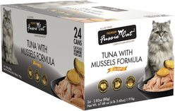 Fussie Cat Premium Tuna & Mussels Formula in Aspic Grain-Free Wet Cat Food, 2.82-oz, case of 24
