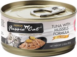Fussie Cat Premium Tuna with Mussels Formula in Aspic Grain-Free Canned Cat Food, 2.82-oz can, bundle of 48  slide 2 of 7
