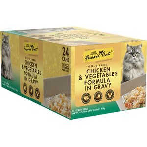 FUSSIE CAT Gold Chicken & Vegetables Formula in Gravy Grain-Free