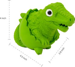 Critta Fitta Latex Squeaky Alligator Dog Toy, 4.5 × 2.8 × 4-in, Green slide 2 of 9
