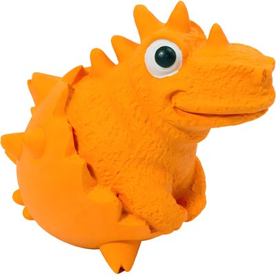 Critta Fitta Critta Fitta Latex Squeaky Alligator Dog Toy, 4.5 × 2.8 × 4-in, Orange